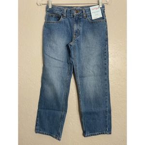 Cat & Jack Boy's Relaxed Straight Adjustable Waist Denim Jeans 8 Husky